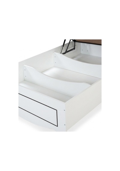 Papatya Genç Odası - 3 Kapılı Dolap, Bazalı Karyola, Şifonyer - 90x190, Beyaz