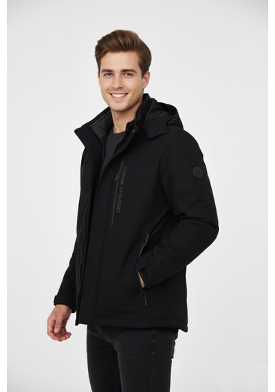 Dynamo Erkek Kapüşonlu Spor Mont 2 Parça Regular Fit 3361 Bgl-st04901 Siyah