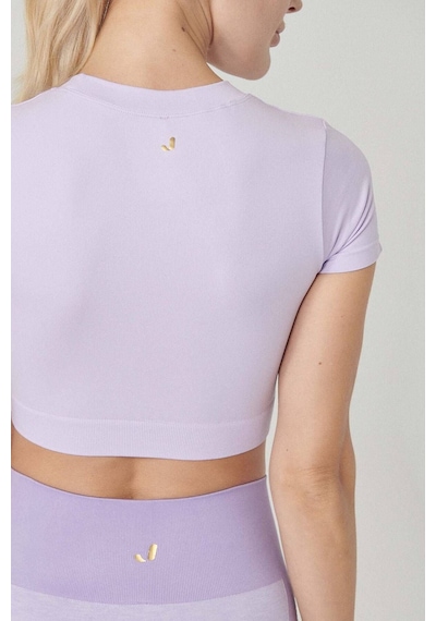 Jerf Captiva Yumuşak Dokulu & Esnek Crop Top Mor
