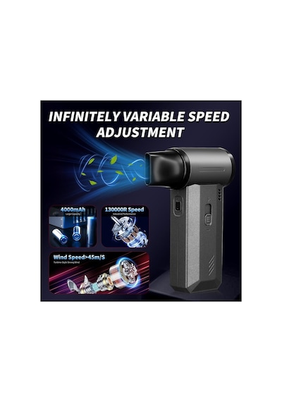 F72 Violent Fan Turbo Jet Fan 130000rpm Ultra Güçlü Motor Güçlü Vakum Üfleme Mini Araç Süpürgesi