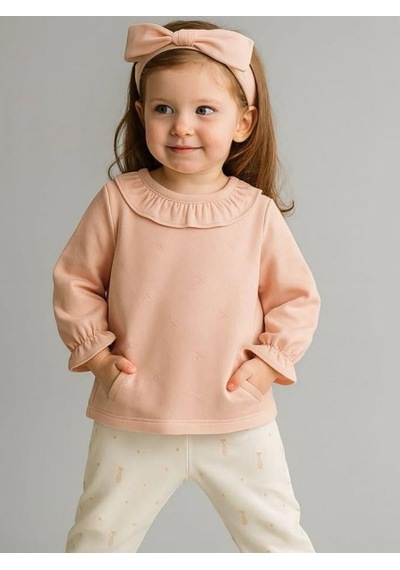 Cicim Baby Ciccim Baby 3lü Takım Ballerine Tale Somon-12841 Ekru