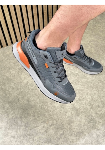 Günlük Erkek Sneaker Bağcıklı Kalın Tabanlı Rahat Hafif Spor Ayakkabı 2019 Füme - Oranj Günlük Erkek Sneaker Bağcıklı Kalın Tabanlı Rahat Hafif Spor Ayakkabı 2019 Füme - Oranj