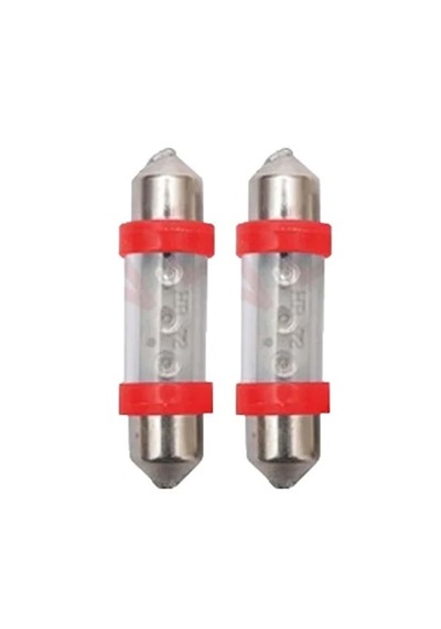 Fly F-1093 12v Led11 39 Kırmızı 5w Sofıt Led Ampul 1 Takım 2 Adet