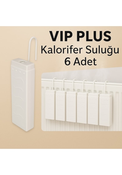 6 Adet Kalorifer Suluk Petek Üstü Suluğu Ortam Oda Nemlendirici Hava Nemlendiricisi Vip Plus Beyaz T Diğer