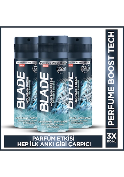 Blade Mountain Fresh Deodorant 3 x 150 ML