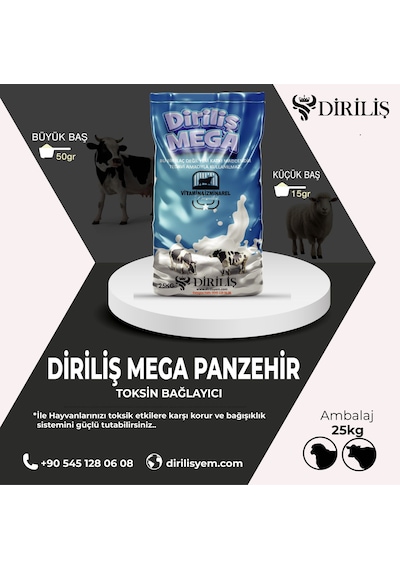 Diriliş Megapanzehir 25 Kg Yem Katkı Toksin Bağlayıcı
