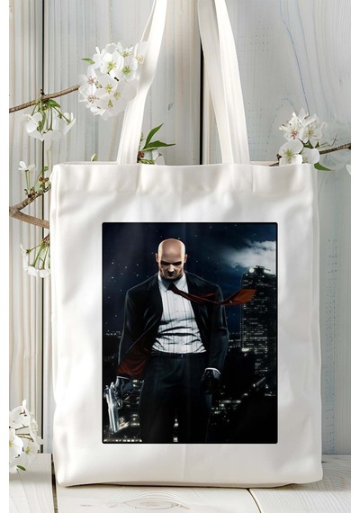 Art Hediye Hitman Oyun Baskılı Omuz Çanta Kişiye Özel Model 6 Çok Renkli