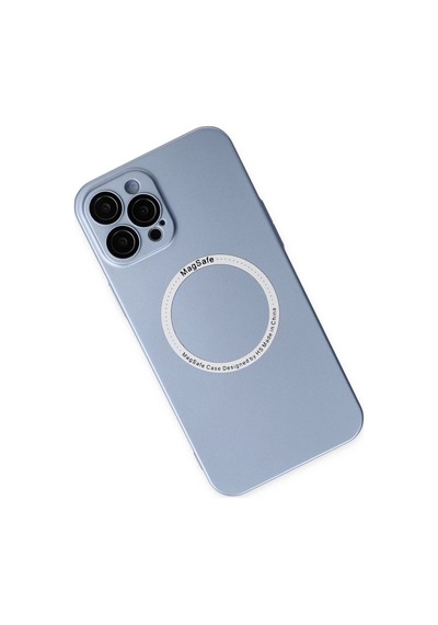 İphone 12 Pro Kılıf Jack Magneticsafe Lens Silikon - Sierra Blue