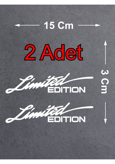 Limited Edition 2 Adet Sticker - Araba Oto Motosiklet Karavan Cam Sticker - 00305 15X3 Cm