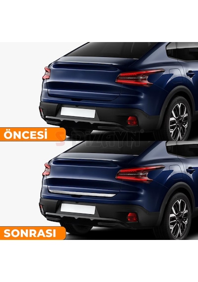 S-dizayn Citroen C4x Krom Bagaj Alt Çıtası 2022 Üzeri A+ Kalite
