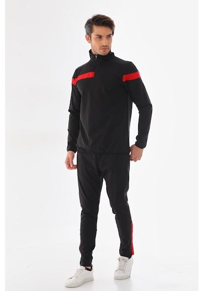 K18 Siyah-kırmızı Antrenman Eşofman Takımı K0156 Siyah
