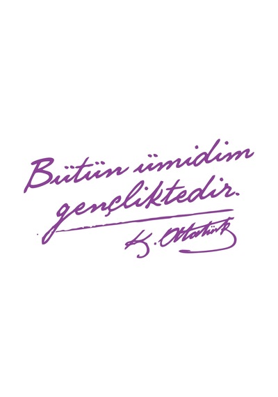 Bütün Ümidim Gençliktedir Araba Sticker 17x17 Cm Mor