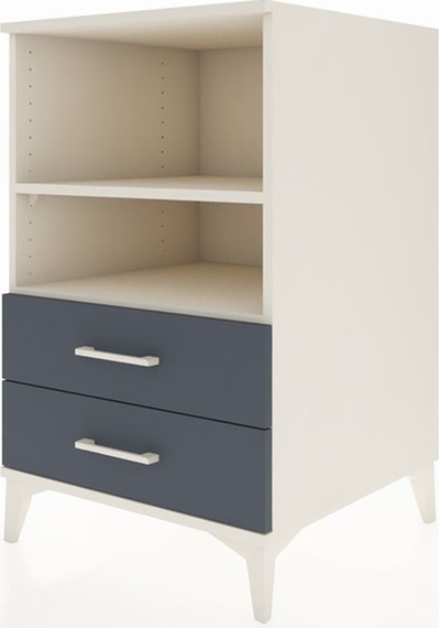 Kronos Komodin 2 Raflı 2 Çekmeceli 60x59x96 Aytaşı-antrasit Aytaşı