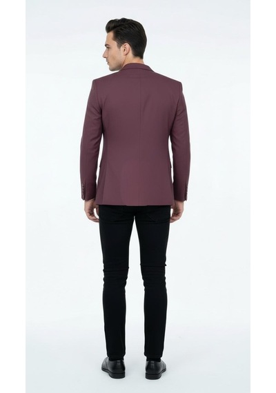 Plus Scorpion Erkek Mono Yaka Tek Düğmeli Çift Yırtmaçlı Blazer Ceket Premium Dokuma Kumaş, 8 Renk Mürdüm Plus Scorpion Erkek Mono Yaka Tek Düğmeli Çift Yırtmaçlı Blazer Ceket Premium Dokuma Kumaş, 8 Renk Mürdüm