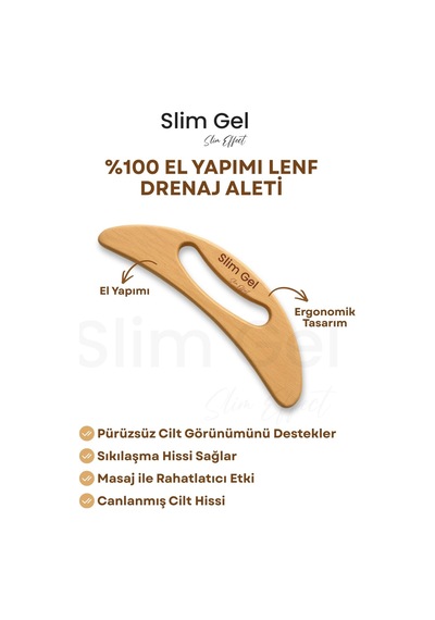 %100 Doğal Ahşap El Yapımı Lenf Masaj Aleti Selülit Karşıtı Ahşap Masaj Aleti