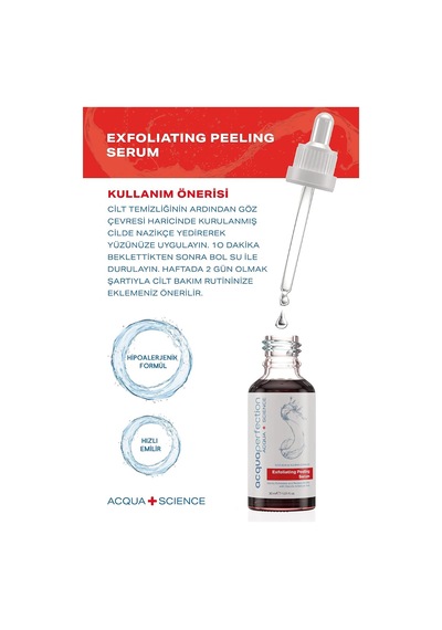 10% Aha + 2% Bha Yenileyici & Canlandırıcı Ve Cilt Tonu Eşitleyici Kırmızı Exfoliating Peeling Serum Gözenek Ve