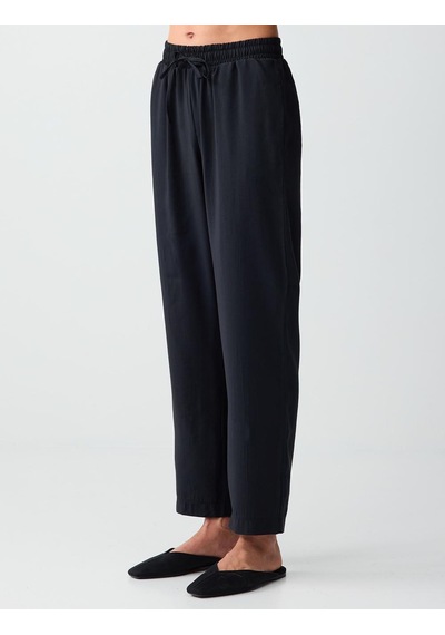 Jimmy Key Jimmy Key Siyah Normal Paça Yüksek Bel Modal Dokuma Pantolon 6sw186563900