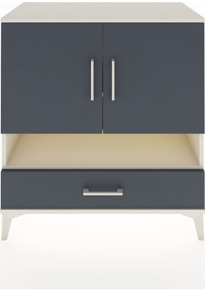 Hyperion Şifonyer 4 Raflı Tek Çekmeceli 2 Kapaklı 88x44x96 Aytaşı-antrasit Aytası