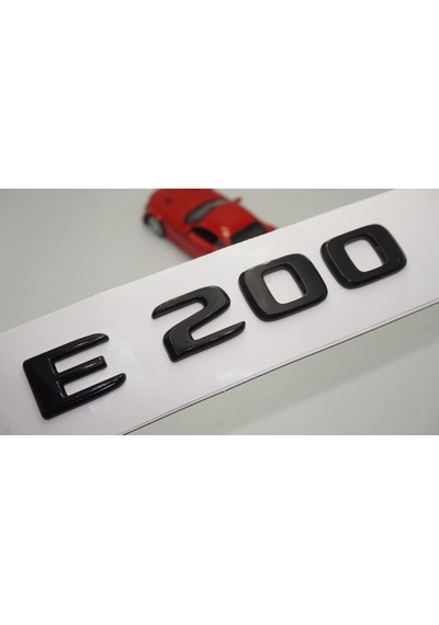 E 200 Bagaj Parlak Siyah ABS 3M 3D Yazı Logo