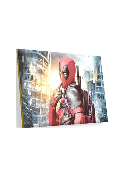 Cakasepetim Deadpool Hayret Süper Kahraman Çizgi Roman Görseli Ahşap Mdf Tablo