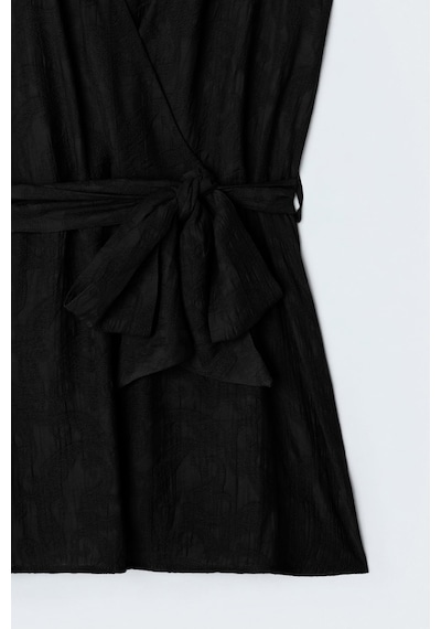 Sateen Lily Bluz - Siyah-137704