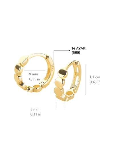 Goldkupe 14 Ayar Altın Küpe 1,06 Gr-3024