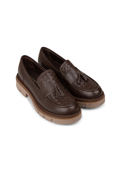 Deery Kadın Hakiki Deri Kahverengi Püsküllü Loafer - F2267zkhve01 Kahverengi