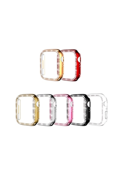 Apple Uyumlu  Watch 42 MM Kenar Taşlı Ekran Koruyuculu Kasa Koruyucu