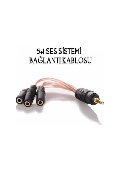 3.5 Mm Stereo Erkek/3 X 3.5 Mm Stereo Dişi 5+1  Kablo Powermaster