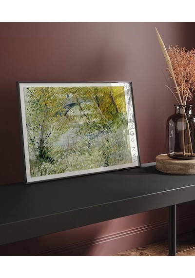 Çerçevesiz Poster Vincent Van Gogh Riverbank'da Bahar Vakti