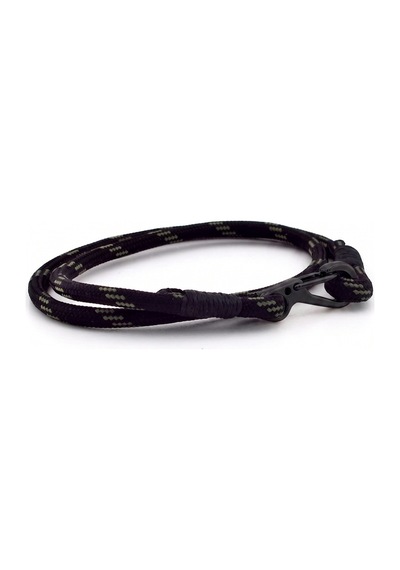 Haki Yeşil Siyah Paracord Metal Kanca Sarma Erkek Bileklik M011C Altın