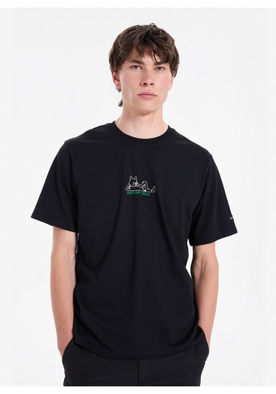 Jack & Jones Siyah Erkek %100 Pamuk T-shirt 12307700 Jorfocus Tee Ss Crew Bss26