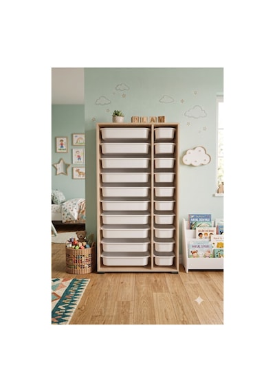 10 Adet Orta 10 Adet Küçük Boy Çekmeceli 136 Cm Safir Meşe Çocuk Odası Oyuncak Dolabı Ve Çok Amaçlı Saklama Ünitesi - Depolayıcı Düzenleyici Organizer 10 Adet Orta 10 Adet Küçük Boy Çekmeceli 136 Cm Safir Meşe Çocuk Odası Oyuncak Dolabı Ve Çok Amaçlı Saklama Ünitesi - Depolayıcı Düzenleyici Organizer