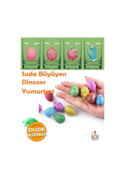 Oyuncak Dinazor Yumurtası Suda Büyüyen Dinazor Yumurtası Küçük Boy 4 Adet