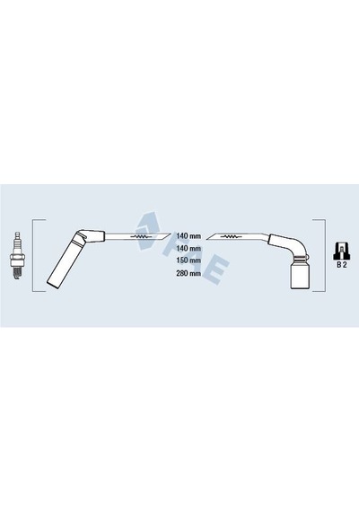 Fae Buji Kablo Takımı Set Chevrolet Aveo-kalos 1.2 8v Matız-spark 1.0 8v 83566 96288956