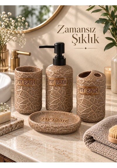 4 Parça Ava Banyo Seti-7642 Çok renkli