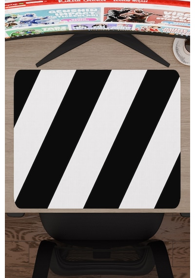 Siyah Beyaz 48x40 Xl Taraftar Gaming Oyuncu Mouse Pad Kaymaz Taban Büyük Klavye Fare Altlığı Şerit