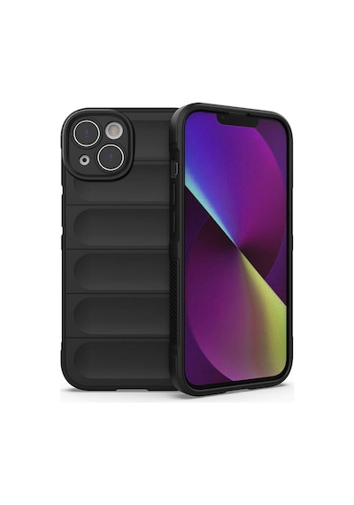 Goocamp Apple iPhone Uyumlu 14 Kılıf Esnek Tpu Oyuklu Arka Yüzey Tasarımlı Etnik Silikon Kapak - Kirmizi