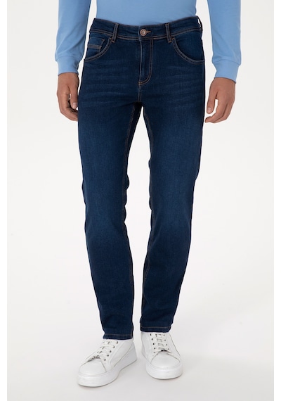 U.S. Polo Assn. Erkek Koyu Mavi Slim Fit Jean Pantolon 50316554-DN0023 U.S. Polo Assn. Erkek Koyu Mavi Slim Fit Jean Pantolon 50316554-DN0023