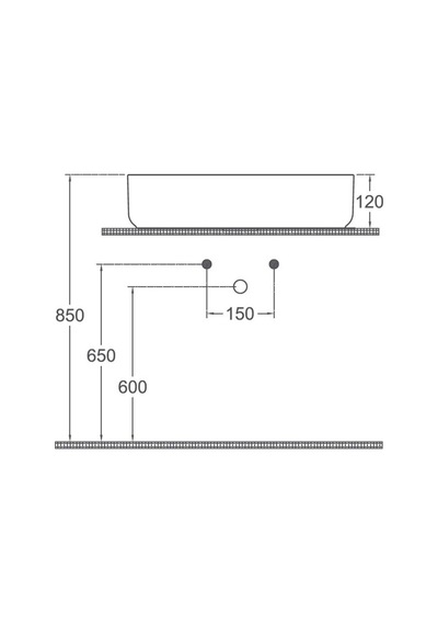 Isvea Infinity Tezgah Üzeri Lavabo 50CM Antrasit