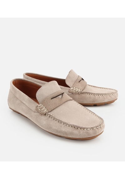 Hotiç Erkek Süet Deri Bej Comfort Günlük Loafer