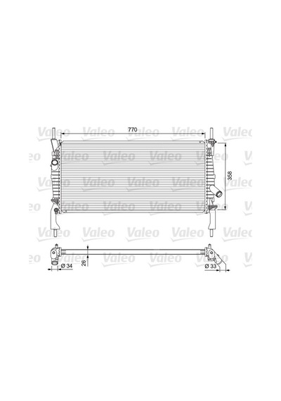 Valeo 701731 Su Radyatörü Ford Transit 06 2.2-2.4 Tdci Klimalı 6c11 8005 Cd-6c11 8005 Ca