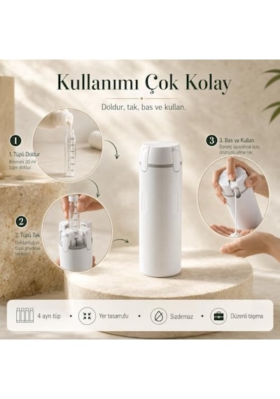 Unikit Seyahat Kiti - Makyaj Serum Diş Macunu Şampuan El Kremi Seyahat Kutusu - Uçak İçin Uygun Sıvı Tüpü Ve Spor...