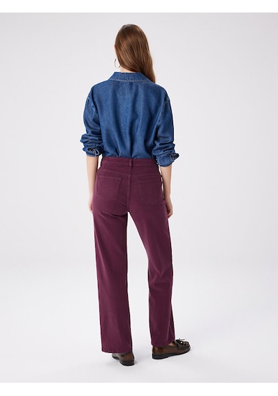 Faik Sönmez Wıdeleg Fit Gold Aksesuar Detaylı Elastanlı Jean Pantolon W27jpn001 Uw27jpn00140 Bordo