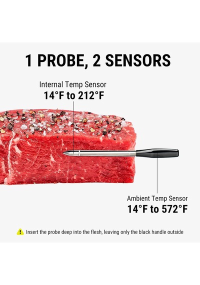 Thermopro Tp970 Tempspike Plus Tam Kablosuz Akıllı Et Termometresi, 182m Ultra Menzilli Bluetooth Barbekü Ve Fırın Isı Ölçer Turuncu Thermopro Tp970 Tempspike Plus Tam Kablosuz Akıllı Et Termometresi, 182m Ultra Menzilli Bluetooth Barbekü Ve Fırın Isı Ölçer Turuncu