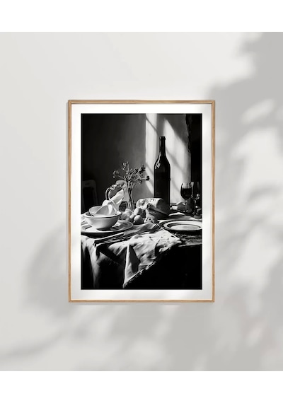 Çerçevesiz Poster Akşam Sofrasının Zarafeti