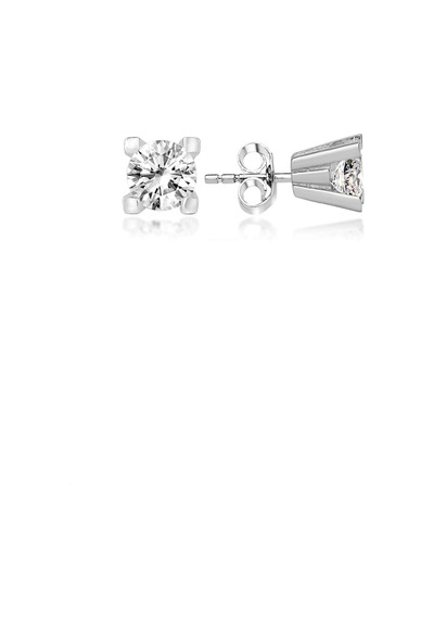 Madam & Matmazel Swarovski Tek Taşlı Pırlanta Model Kadın Gümüş Küpe