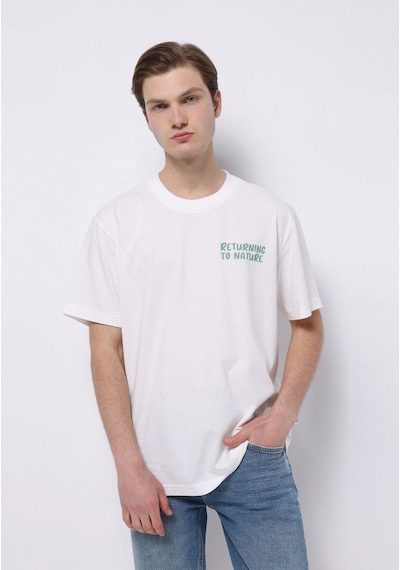 Colin's Colins Comfort Fit Yuvarlak Yaka Düz Erkek Beyaz Kısa Kol Tişört Cl1074199 Q1.v1 Ofw Beyaz