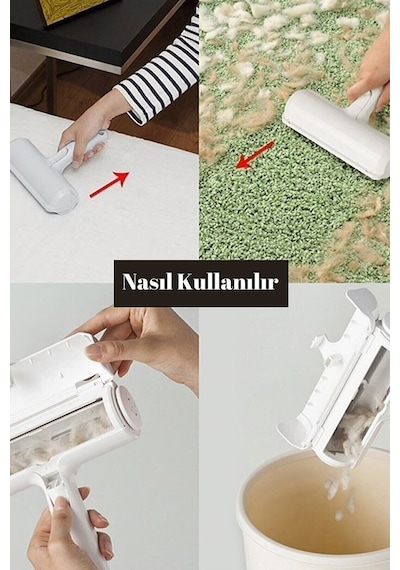 Minibirevim Yeni Nesil Tüy Toplayıcı Kaliteli Fırça Hazneli Gırgır Tüy Gır - Gır