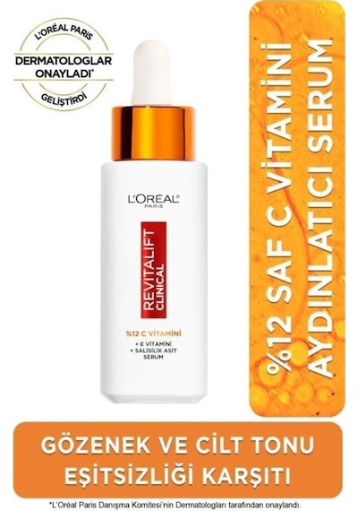 L'Oréal Paris Revitalift Clinical %12 Saf C Vitamini Aydınlatıcı Serum &cilt Yenileme Etkili Temizleme Jeli 150 Ml pktrvtcvtglklkjl-9576